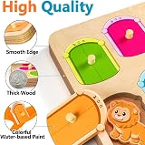 SYHLN Zoo Animal Pegged Puzzle Wooden Toy Montessori 1 2 3 Years view 5