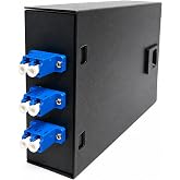 Fiber Optic Wall Mount Box with LC Couplers for Single Mode &amp; Multimode Fiber Optic Cable. | Fiber Box Enclosure for MPOE&rsquo;s, Network Rooms, and IDF Rooms. (LC 6 Strand OS1/OS2)