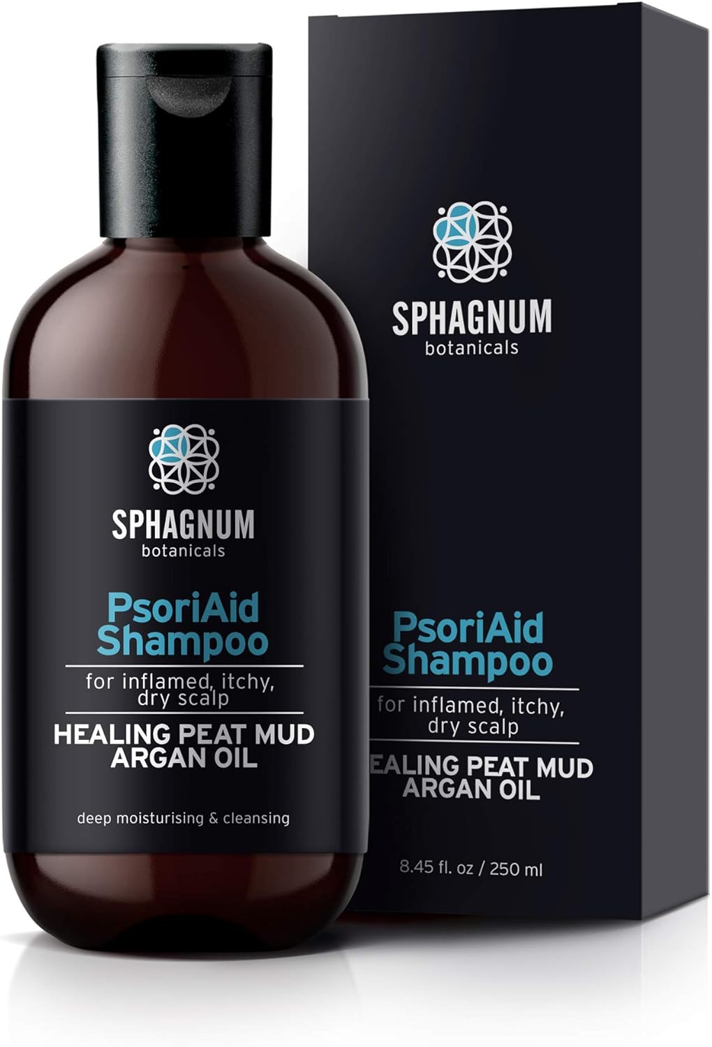 Psoriasis Shampoo - Peat Mud for Dandruff Scalp Treatment - Itchy and Flaky Dry Scalp. No Coal Tar and Sulfate Free. 250 ml