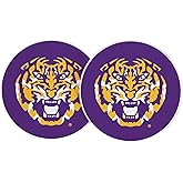 Desert Cactus Louisiana State University Car Accessories LSU Tigers Absorbent Sandstone Cup Coasters Licensed Product Set of 2 (Design A)