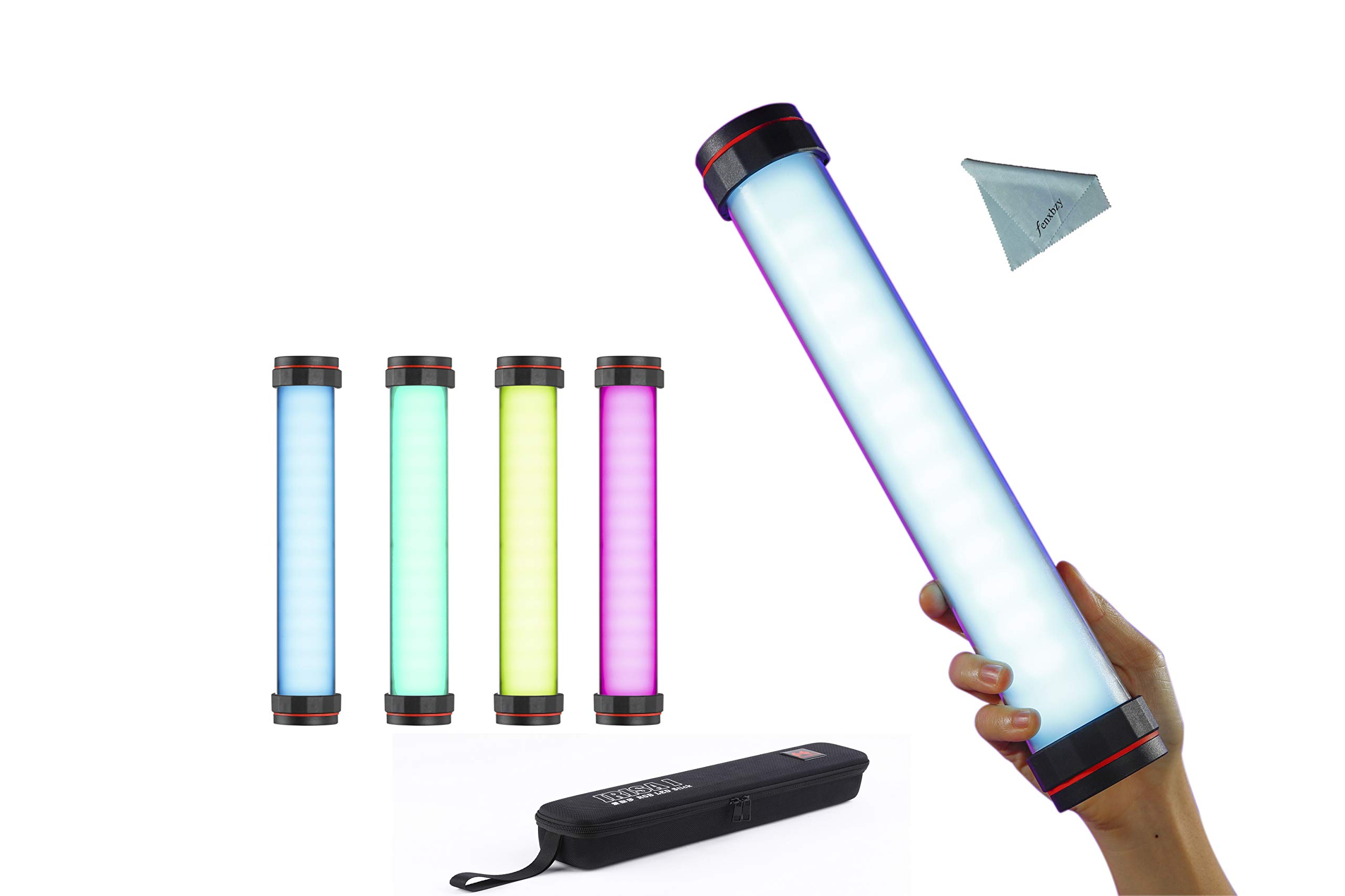 Falcon Eyes IRISA1 Fi-1 13w RGB LED Stick Light 1 Feet Video RGB Tubes Light Support App Control wtih 20 Lighting Effects, Magnet Adsorbing,Built-in Battery