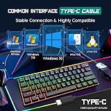 RK ROYAL KLUDGE RK61 Wired 60% Mechanical Keyboard Red Switch RGB Backlit view 6