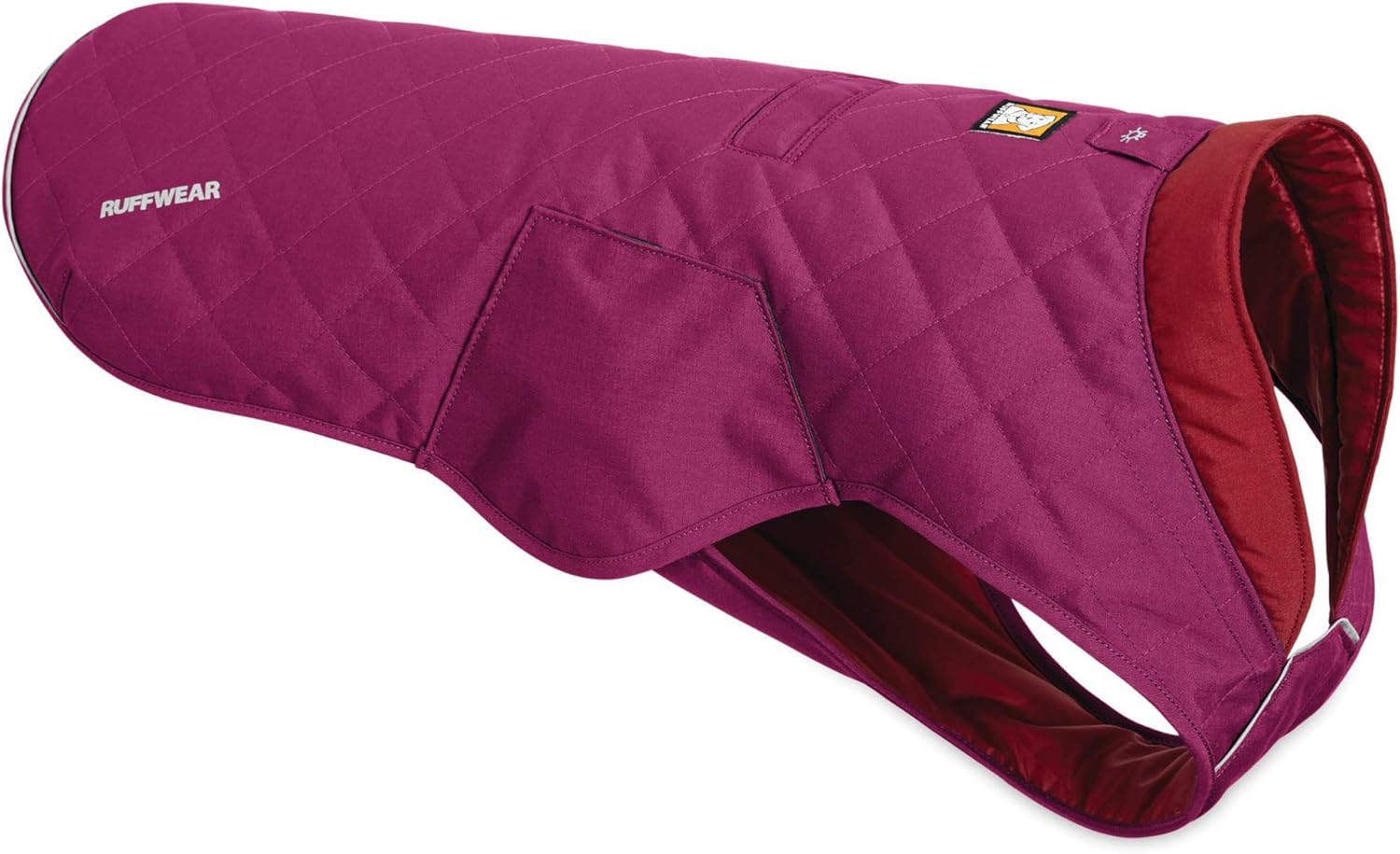 RUFFWEAR Stumptown Jacket, Overcoat for Dogs Warm and Abrasion-resistant for Clear Cold Days Larkspur Purple, X-Small