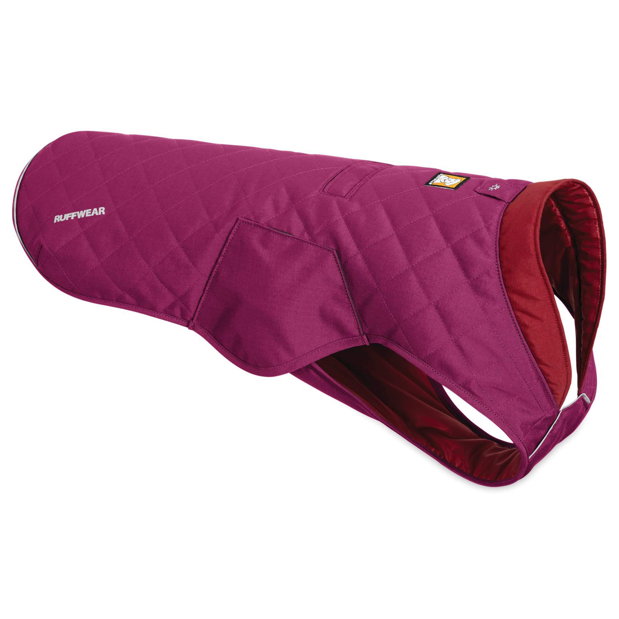 RUFFWEAR Stumptown Jacket, Overcoat for Dogs, Warm and Abrasion-resistant for Clear Cold Days, Larkspur Purple, XX-Small