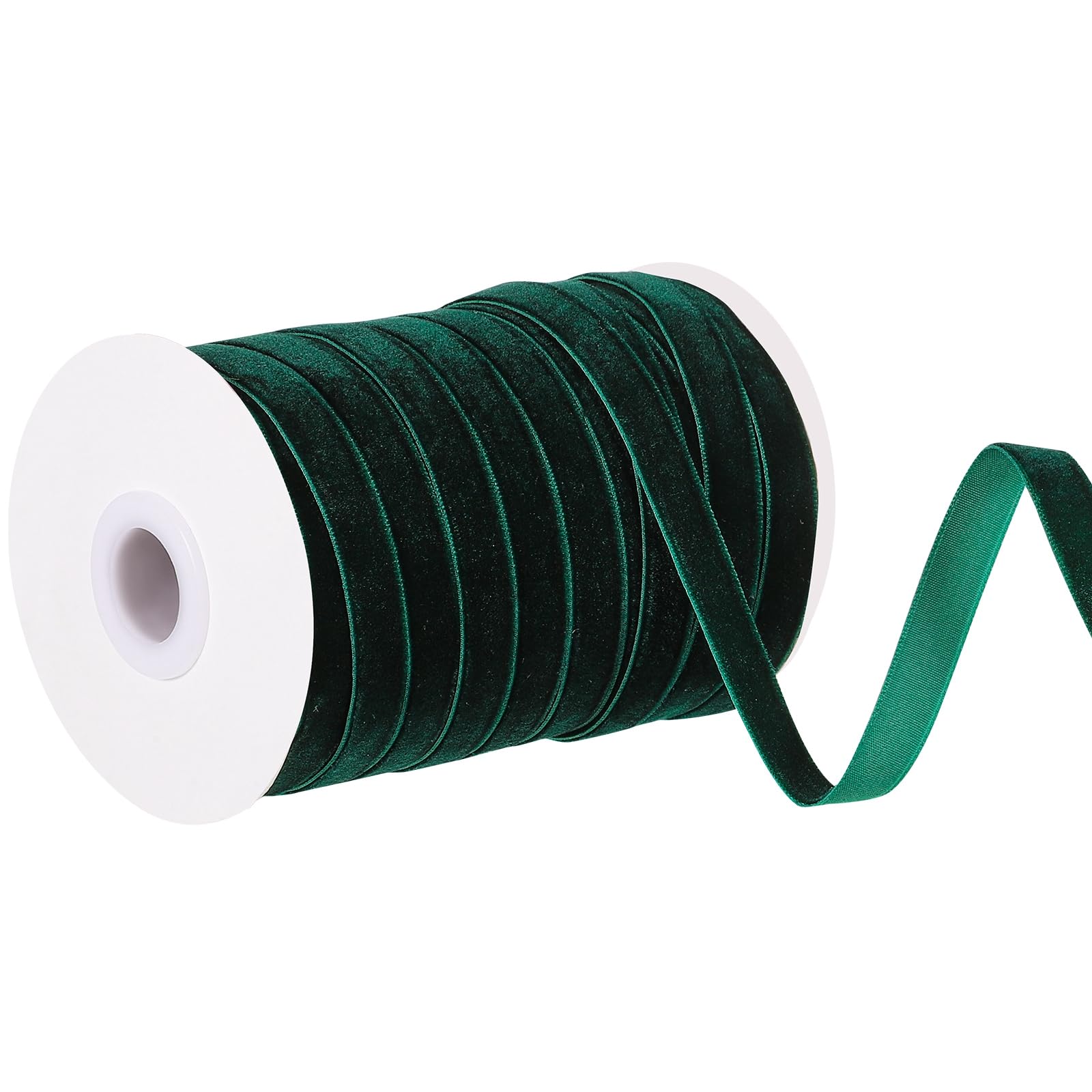 Photo 1 of 30 Yards Green Velvet Ribbon 3/8 Inch Velvet Fabric Vintage Thin Valentines Ribbon for Choker Flower Bouquet Gift Wrapping Hair Bows Valentines Day Gifts Decorations