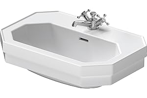 Duravit 0438600087 1930 Series Sink with Widespread Faucet Hole White