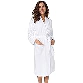SIORO Women Terry Cloth Bath Robes with Pockets, Soft Long Cotton plush Kimono Wrap Bathrobe, Spa, Fuzzy Female nightgrown