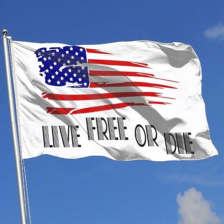 Amazon Com Ytgq4pt Usa Flag Live Free Or Die Super Polyester Flag 3x5 F Banner With Grommets Garden Outdoor