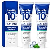 10% Nano Hydroxyapatite Toothpaste-Protects Enamel and Strengthens Teeth,Hydroxyapatite Toothpaste for Oral Health, Freshens Breath, Non-Irritating, Natural 2PACK
