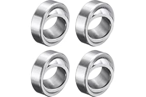 uxcell 4Pcs GE10C Spherical Plain Bearings 10mmx19mmx6mm Bearing Steel Pre-Lubricated Radial Spherical Plain Bearings Low Noi