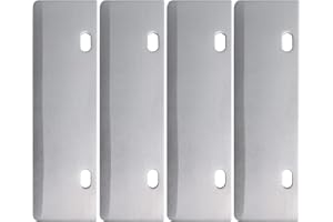 DELFINA 4 Pcs Grill Scraper Blade Replacement, Stainless Steel Outdoor Barbecue Cleaning Tools, Heavy Duty Accessories for BBQ