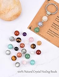 10mm Natural Crystal Keychain Gift for New