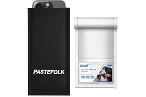 PasteFolk 2 Pack Faraday Bags for Phones & Car Keys - Magnetic Closure, Waterproof Phone Signal Blocking Pouch, Faraday Cages for Anti-Theft, Anti-Tracking, Anti-Hacking L