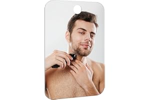 Nyosye Shower Mirror Fogless for Shaving Anti-Fog Frameless Wall Hanging Makeup,10.63" L x 7.87" W,Grey