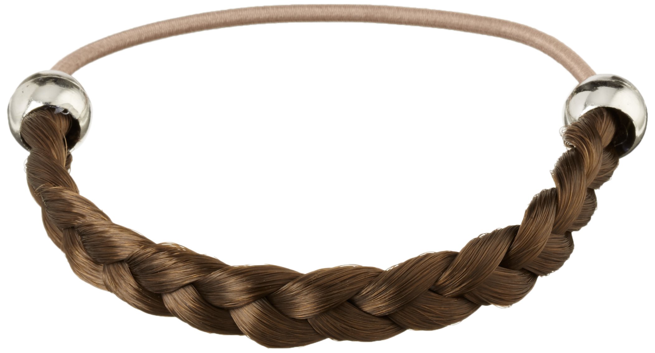 Solida Maria Artificial Hair Braid Ties Classic Braided with Elastic Band Diameter Approx. 6.00 cm Colour 4 Light Brown Pack of 3