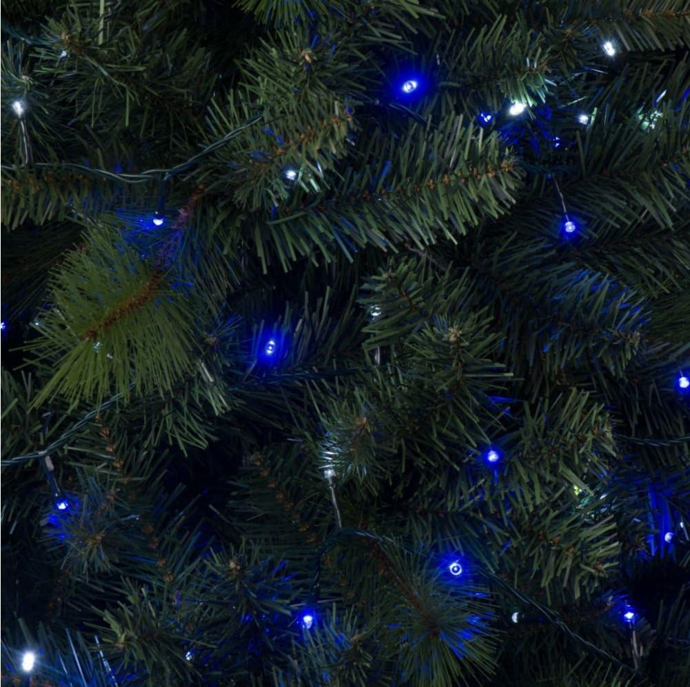 LightsGo 300LED 30M Safe Voltage Fully Weatherproof Christmas Fairy Lights Alternate Blue and White, Memory, 8H Timer,10M Lead - Image 4