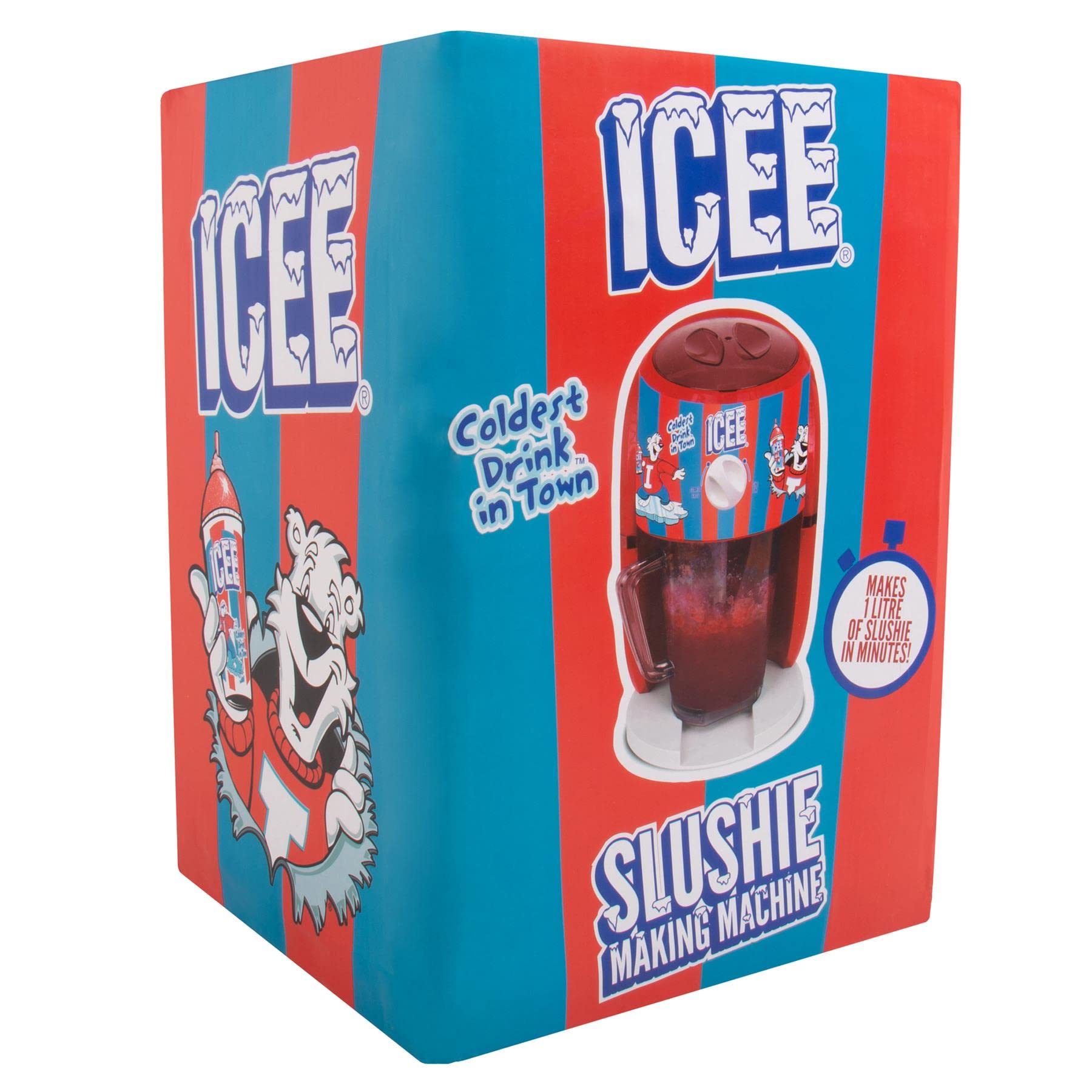 ICEE Snow Cone Machine – Officially Licensed Ice Shaver & Slushie Maker, Frozen Drink Maker for Kids & Adults, Homemade Slushies, Party & Summer Treats, Countertop Appliance