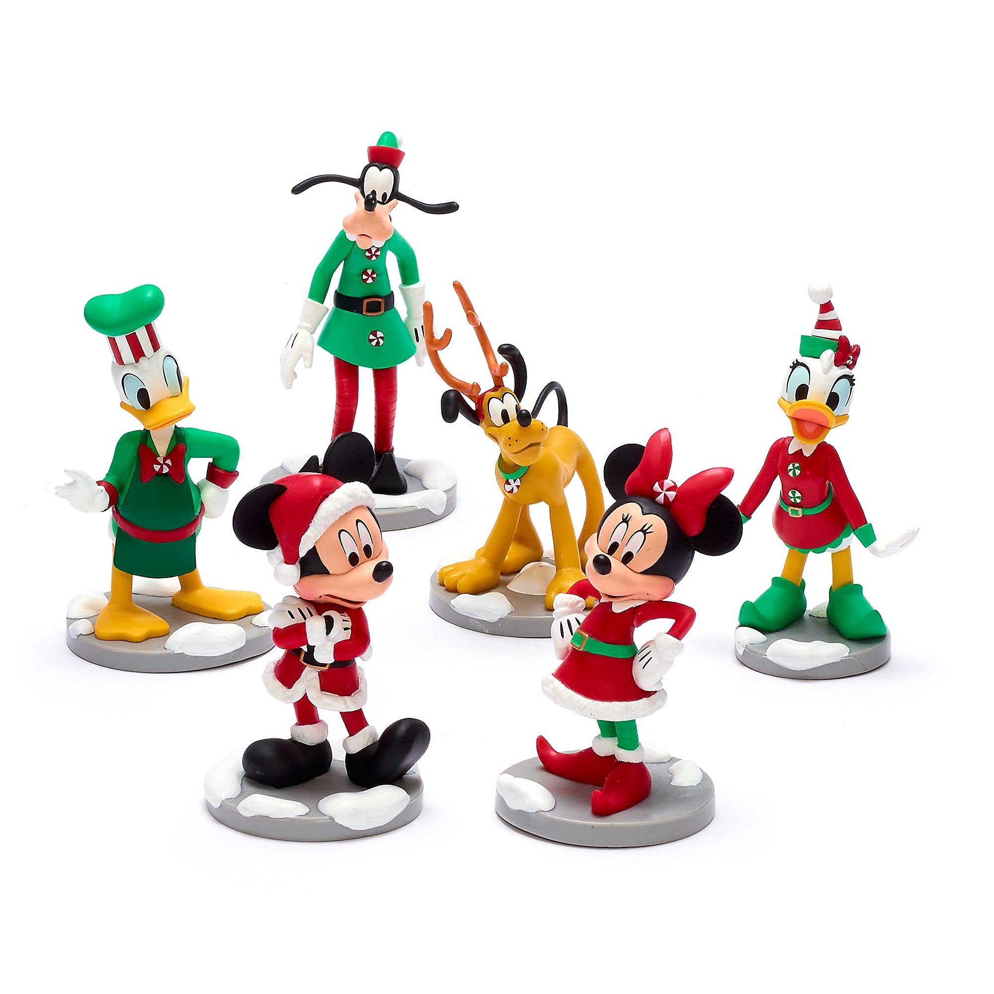 Disney Store Mickey and Friends Festive Figurine Playset