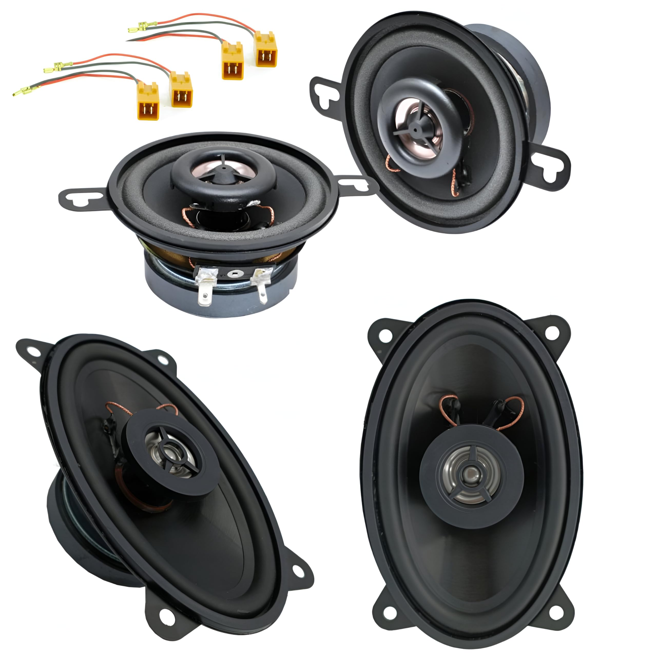 Sound-way 4 x Fiat Punto Cabrio Customised Speakers (8.7 cm)