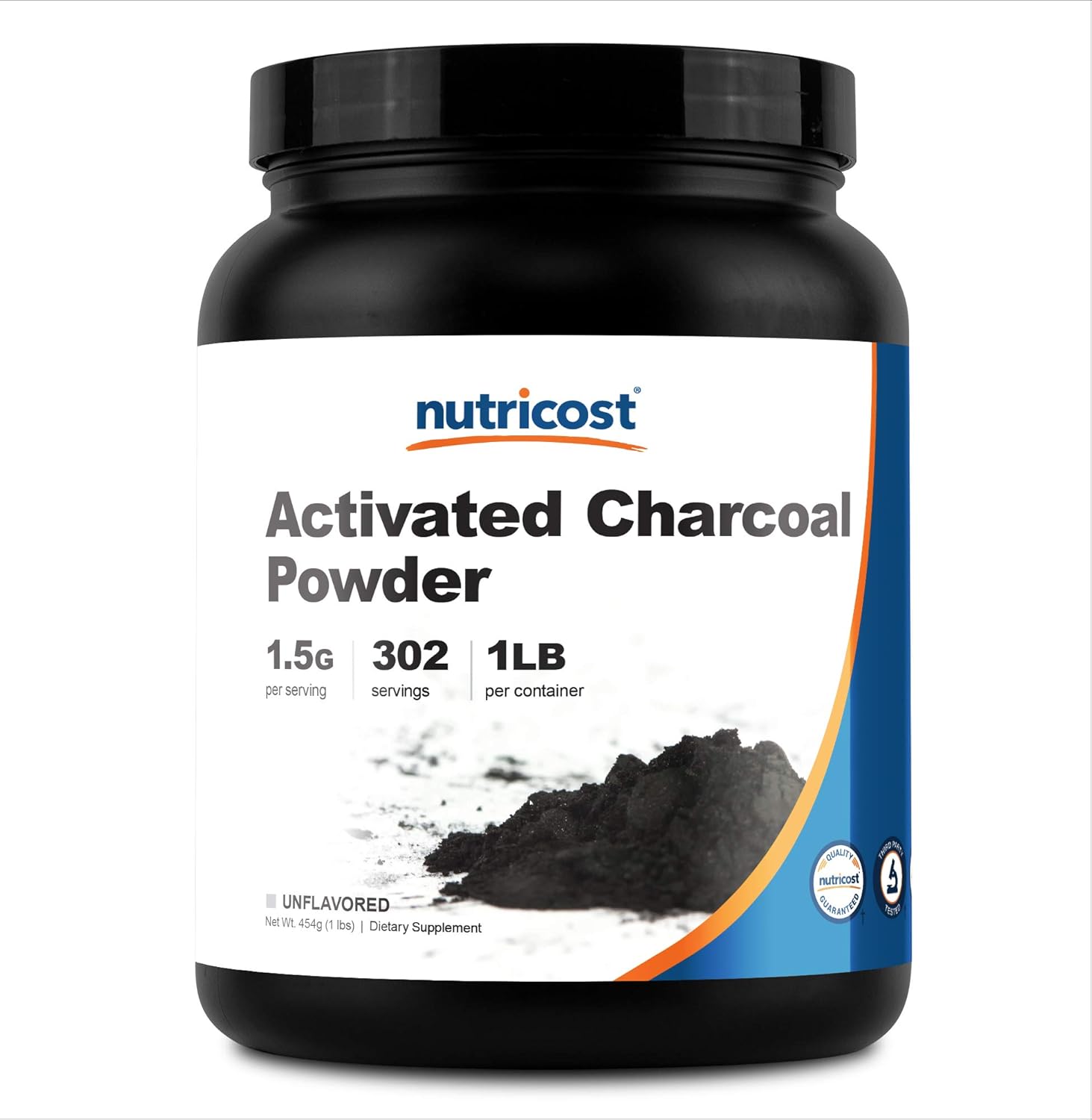 Nutricost Activated Charcoal Powder 1lb - Food Grade Powder, Vegan, Gluten Free, Non-GMO: Health & Personal Care