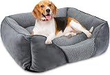 MIXJOY Dog Bed Medium Orthopedic Sofa Calming 63x53x20cm Grey view 1