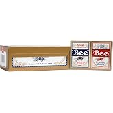 Bee Gold Standard Premium Poker Playing Cards 12 Pack Standard Index | Casino quality, Made in USA, Durable and shape-retaining, 12 decks included