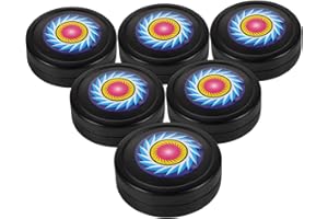 SUPVOX 6Pcs Street Hockey Balls 2.55In Medium Density Plastic Pucks for Indoor Outdoor Training and Practice