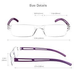 LifeArt Blue Light Blocking Reading Glasses, 2 or