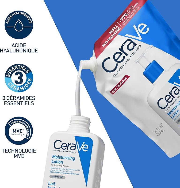 Lait Hydratant Corps Visage 24h Acide Hyaluronique Peaux Sèches 473ml