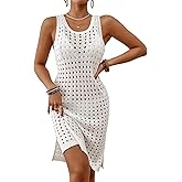 Bsubseach Swimsuit Coverup for Women Crochet Bathing Suit Cover Up for Swimwear Knit Sleeveless Beach Tank Dress 2026