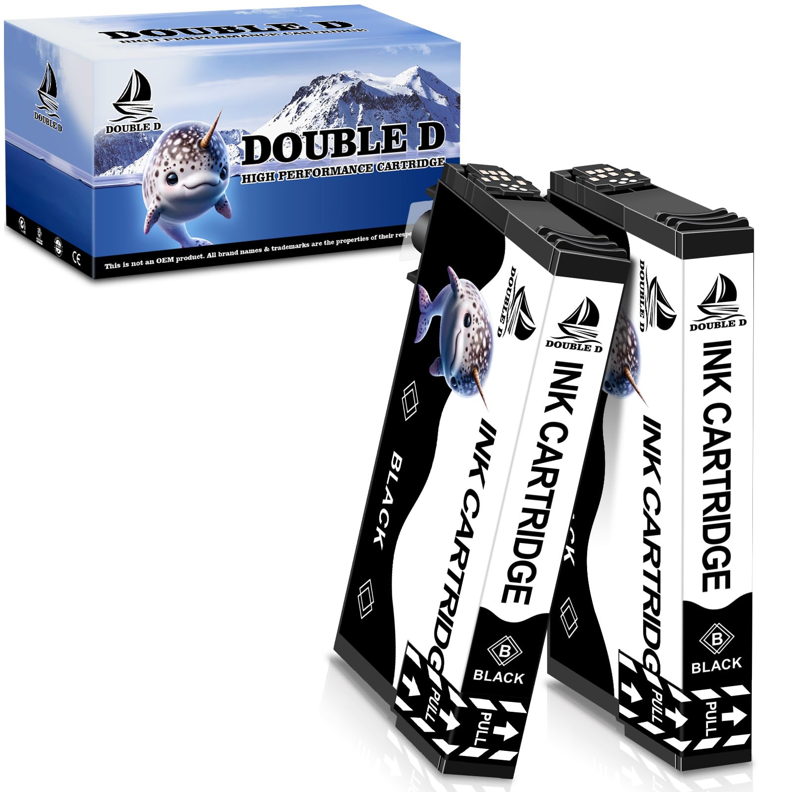 405xl Black Ink Cartridges for Epson 405XL 405 Ink for Workforce Pro WF-7830DTWF WF-4820DWF WF-3820 WF-7840DTWF WF-4830DTWF WF-3825DWF WF-4825DWF WF-7835DTWF (2 Black)