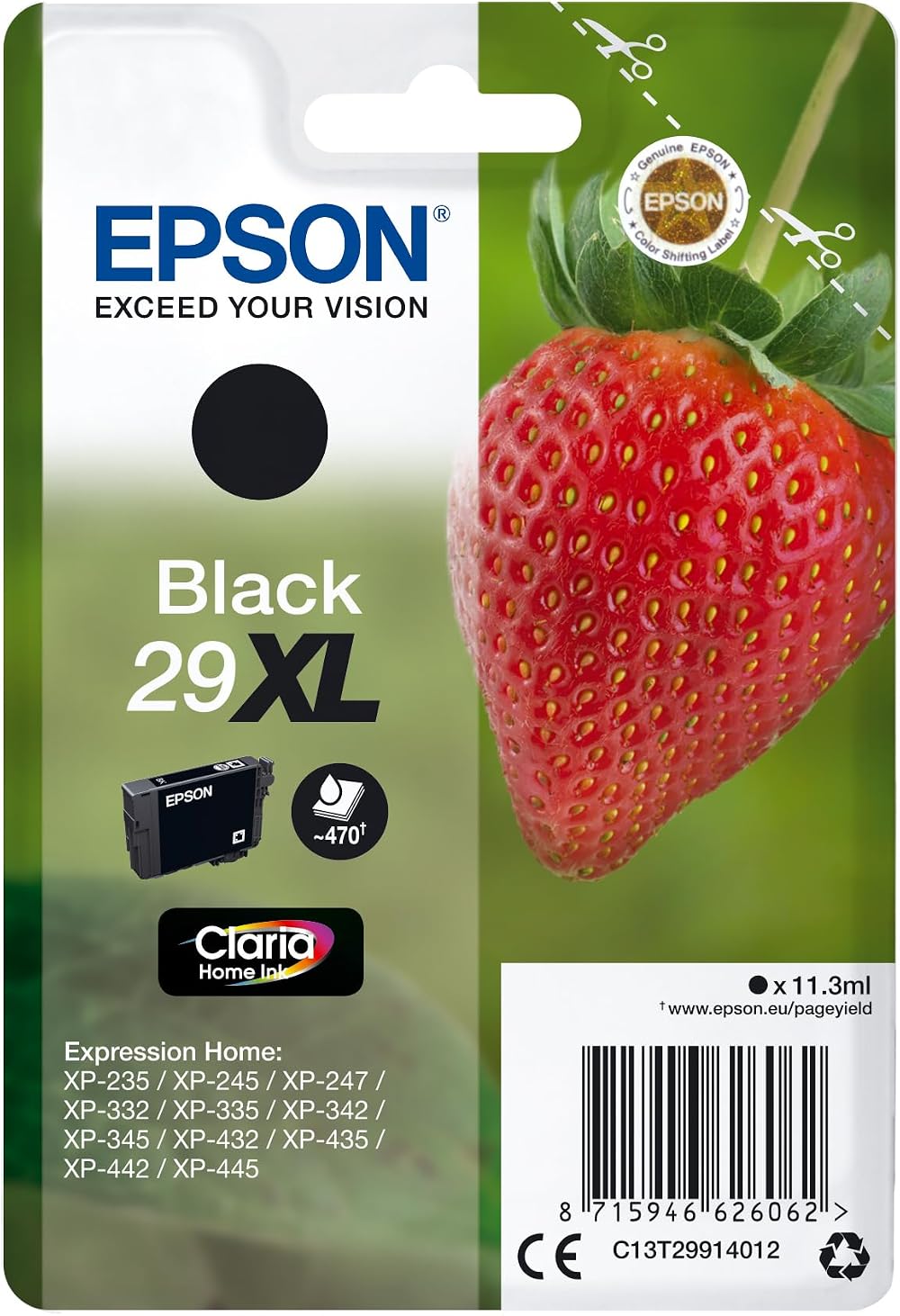 Epson 29XL Black Ink Cartridge High Capacity for Expression Home