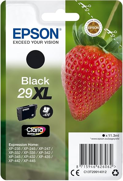 Epson 29XL Black Ink Cartridge High Capacity for Expression Home