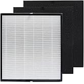 PUREBURG FLT5900 Replacement Filter Set Compatible with GermGuardian AC5900WCA Air Purifier Filter J, 1-Pack H13 HEPA +Activated Carbon Pre-Filters x 2