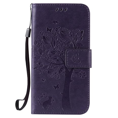 Nancen Compatible with Handyhülle Galaxy S5 / SM-G900F Flip Schutzhülle Zubehör Lederhülle mit Silikon Back Cover PU Leder Ha