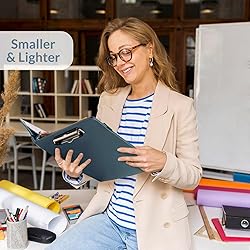 SKYDUE 3 Ring Binder with Clipboard,1 Inch