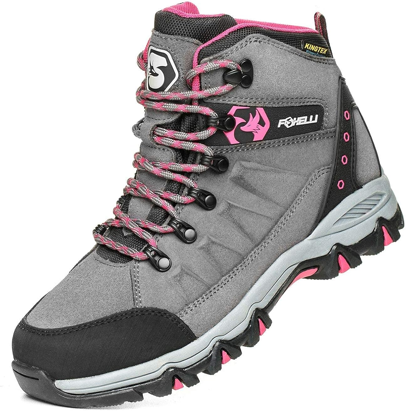  | Foxelli Women’s Hiking Boots – Waterproof Suede Leather Hiking Shoes for Women, Breathable, Comfortable & Lightweight Hiking Boot | Hiking Boots