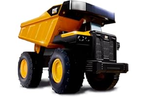 Cat Construction Toys, Steel Dump Truck 16" - Real Steel Body, Working Dump Bed, Oversize All-Terrain Wheels, Heavy-Duty Construction Vehicle for Indoor/Outdoor Play, Kids Ages 3 +