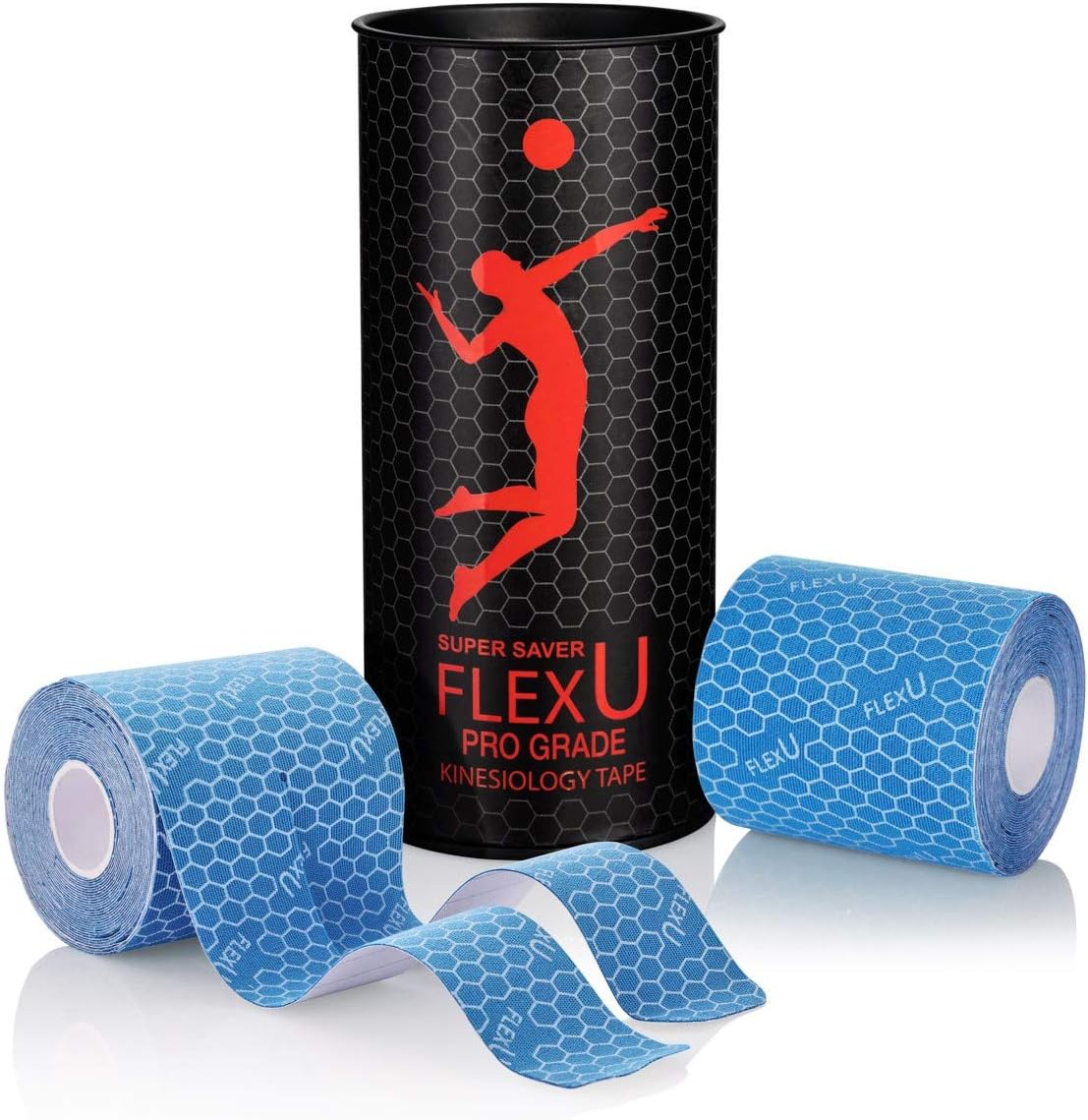 FLEXU Kinesiology Tape: 40 Wide Pre-Cut Y-Shape Strips (3" x 10"), Ideal for Lower Back Shoulders - Image 4