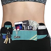 MAXTOP No-Bounce Reflective Running Belt Pouch Fanny Pack,Unisex Water Resistant Workout Waist Pack Bag for Fitness…