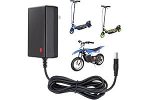CAKULA 12v Charger for Razor Power Core E90 Charger for Electric Scooter Black Label Powercore E90 E95 12V Kids Ride On MX125 Dirt Bike 5FT 12 Volt Power Adapter