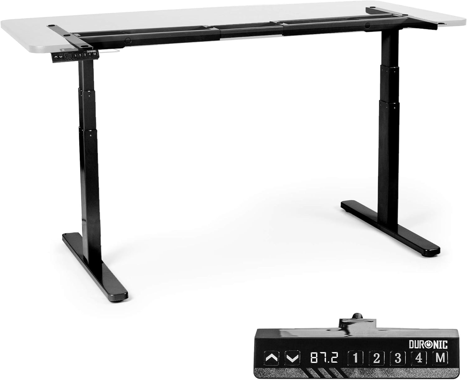 Duronic Sit Stand Desk Frame TM23 BK Electric Standing Office Table