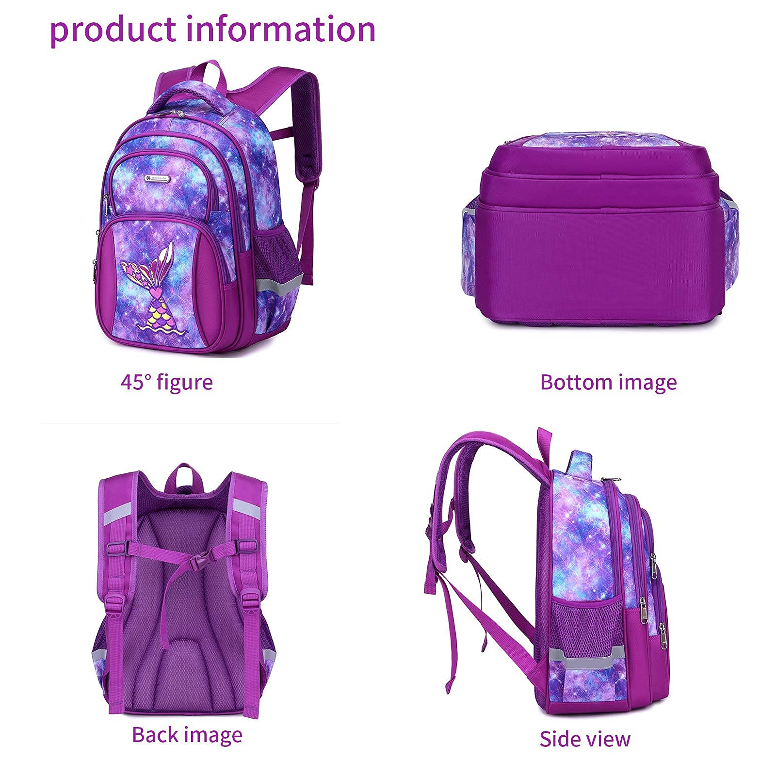 Kids Backpack for Girls Preschool Elementary Kindergarten School Bag 15.6″ Multifunctional Cute Large Capacity