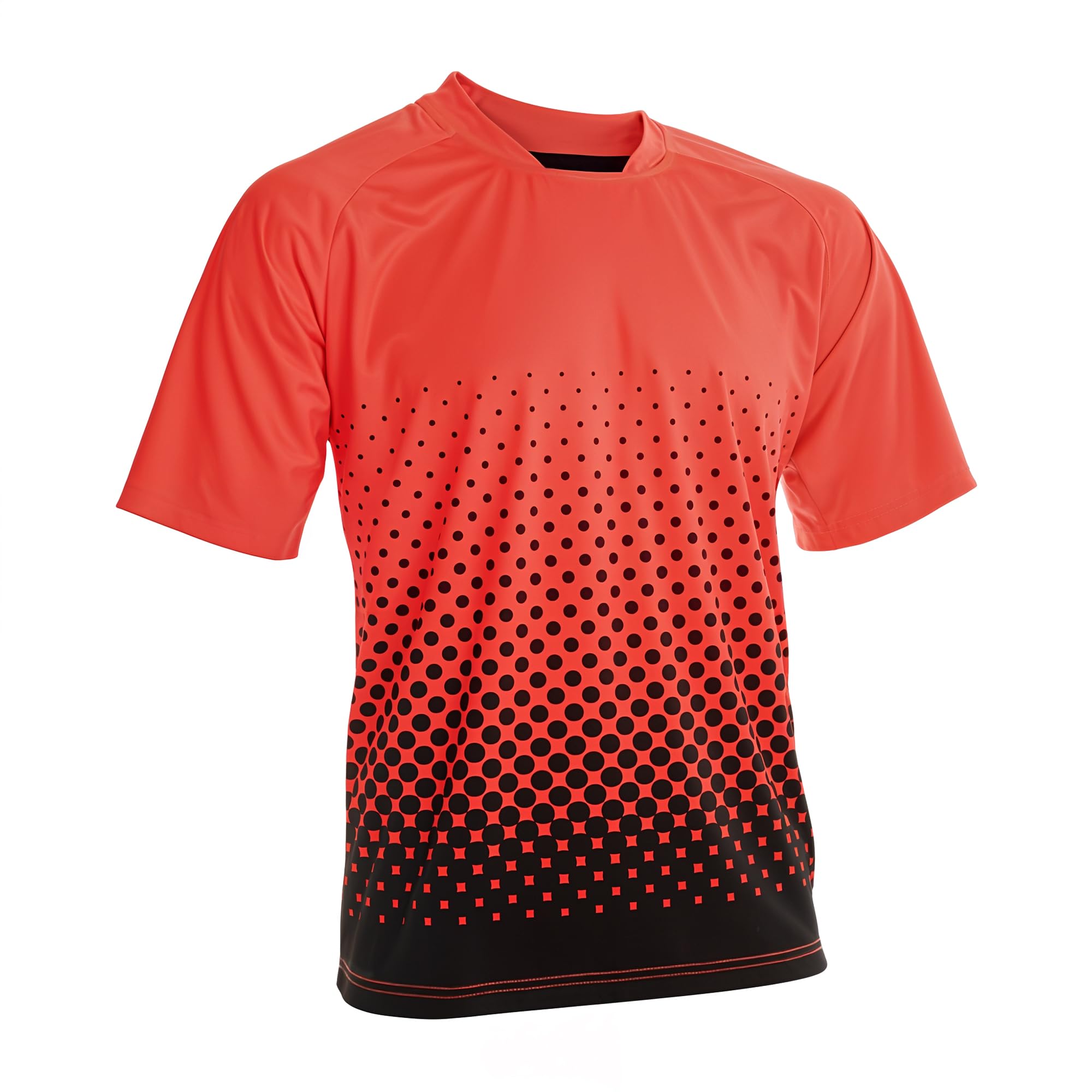 Camiseta de portero de manga corta Vizari Ventura: diseño ligero, que absorbe la humedad y sublimado para porteros de fútbol juveniles Naranja/Negro
