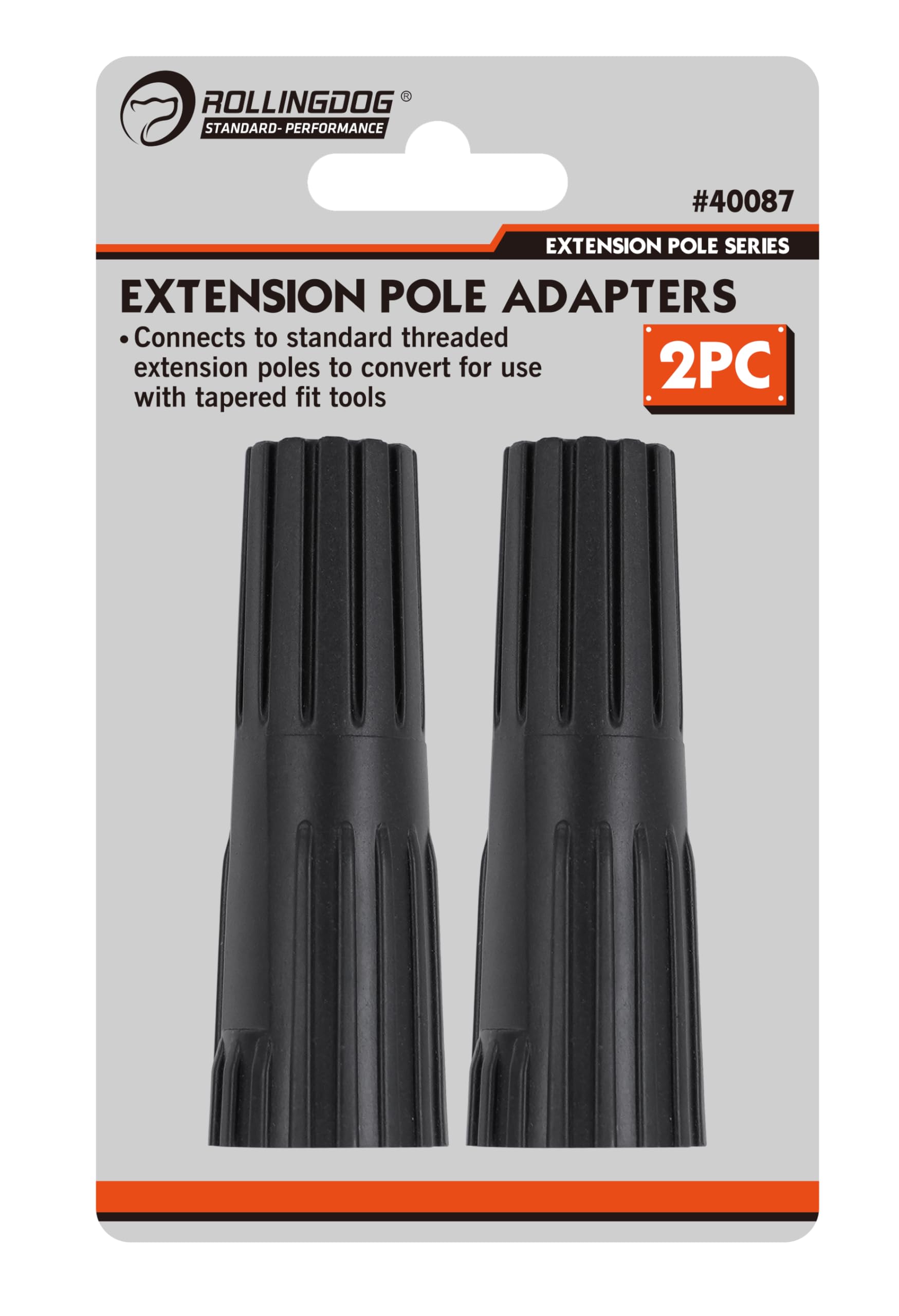 ROLLINGDOG Extension Pole Adapter 2PC- Decorating Pole Adapter Used on Screw Fit Extension Poles — image 1