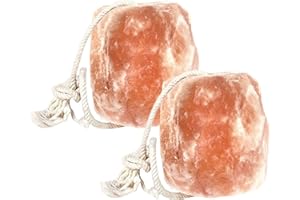 RUMUSH Animal Himalayan Salt Lick on Rope for Horses, Deer, Rabbits, Cows and Other Livestock | Lick Salt for Deer | Digestive Aid for Animals | Horse Treats (HORSE-6LB Pair)