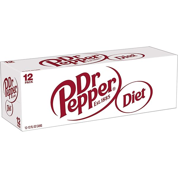 DIET DR PEPPER SODA, 12 FL OZ CANS, PACK OF 12