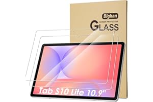 Bighan 2 Pack Screen Protector Compatible with Samsung Galaxy Tab S10 Lite/S10 FE/S9 FE/S9/S8 10.9", 9H Hardness Tempered Gla
