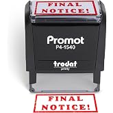 Promot Final Notice- Self Inking Rubber Stamp - Ink Stamps | Supports Collection Workflow, Flags Delinquent Accounts, Reinforces Payment Reminders, Crisp Consistent Impressions
