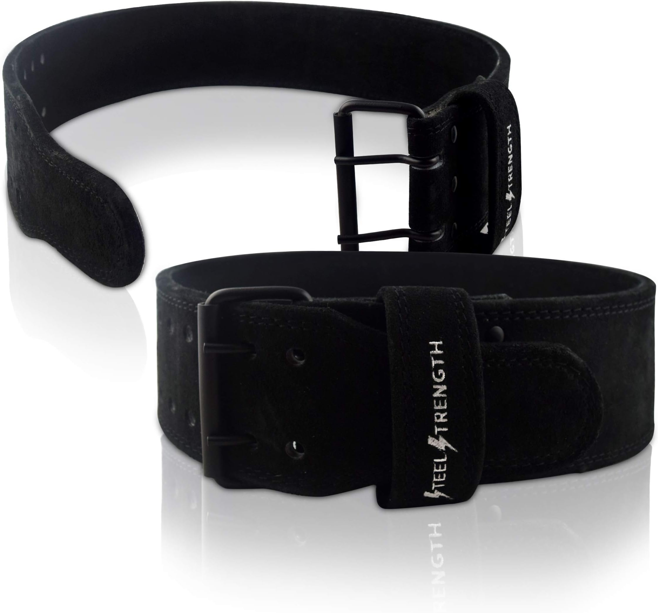 Weight Lifting Belt, 10mm Double Prong Buckle Weightlifting Belt, Heavy Duty Power Lifting Belt for Men and Women Provides Stabilizing Lower Back Support for Powerlifting